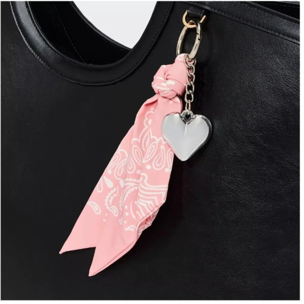 Universal Thread‎ Bandana and Heart Bag Charm | Pink | NWT